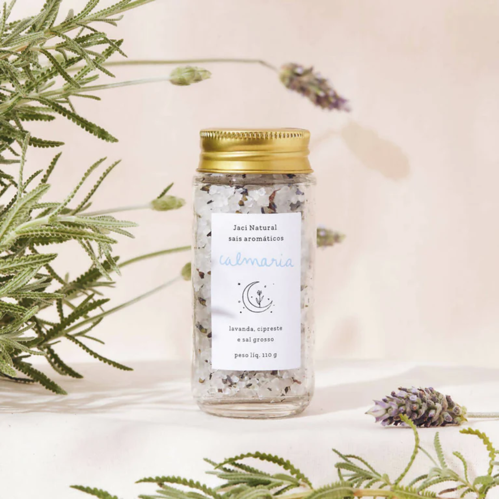 Sais Aromáticos Calmaria | Lavanda, Cipreste E Sal Grosso